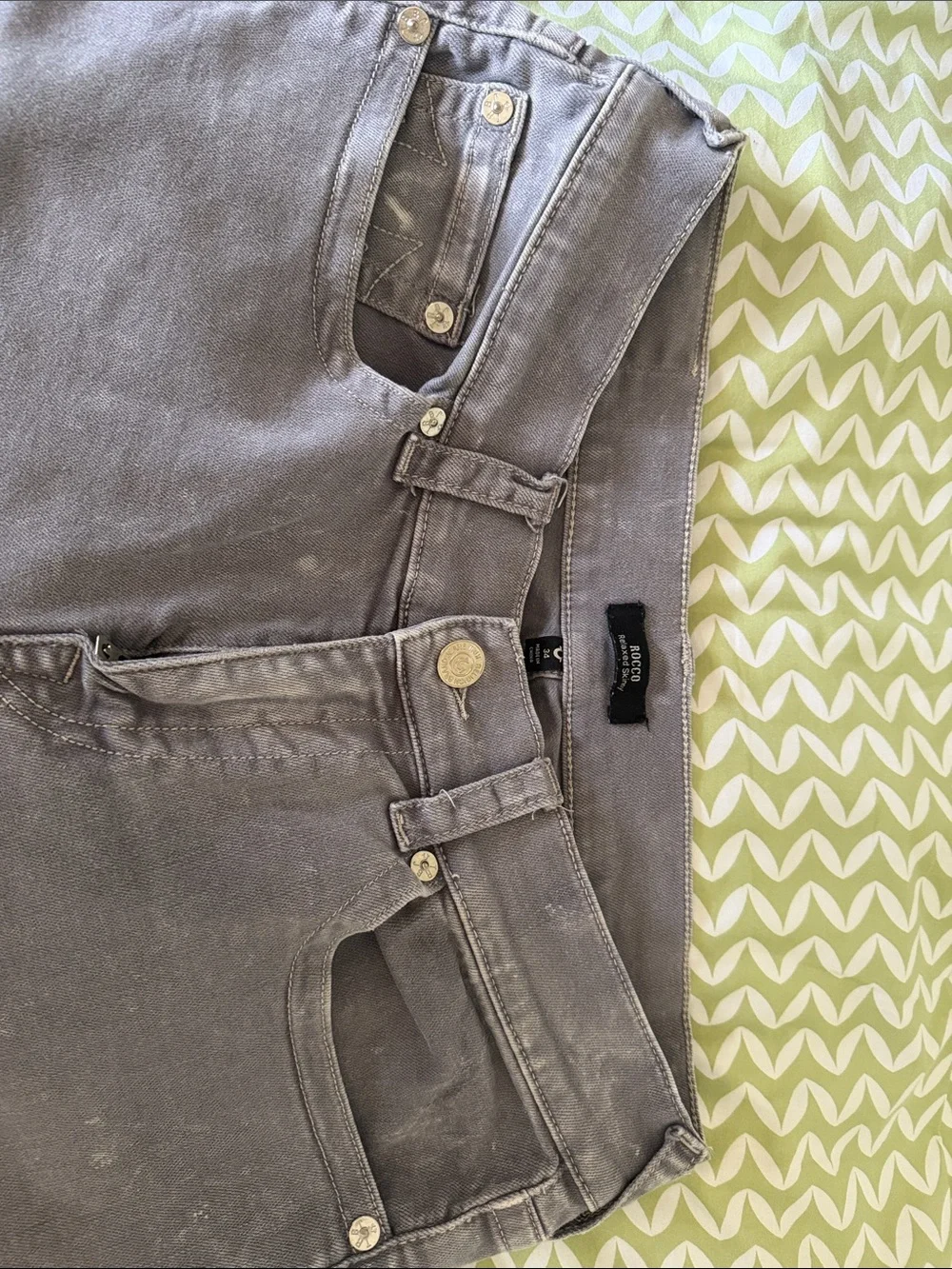 True Religion Men's Faded Gray Denim Shorts